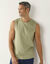 T-shirt col rond sans manches - lot de 3 (corail + vert sauge + kaki)