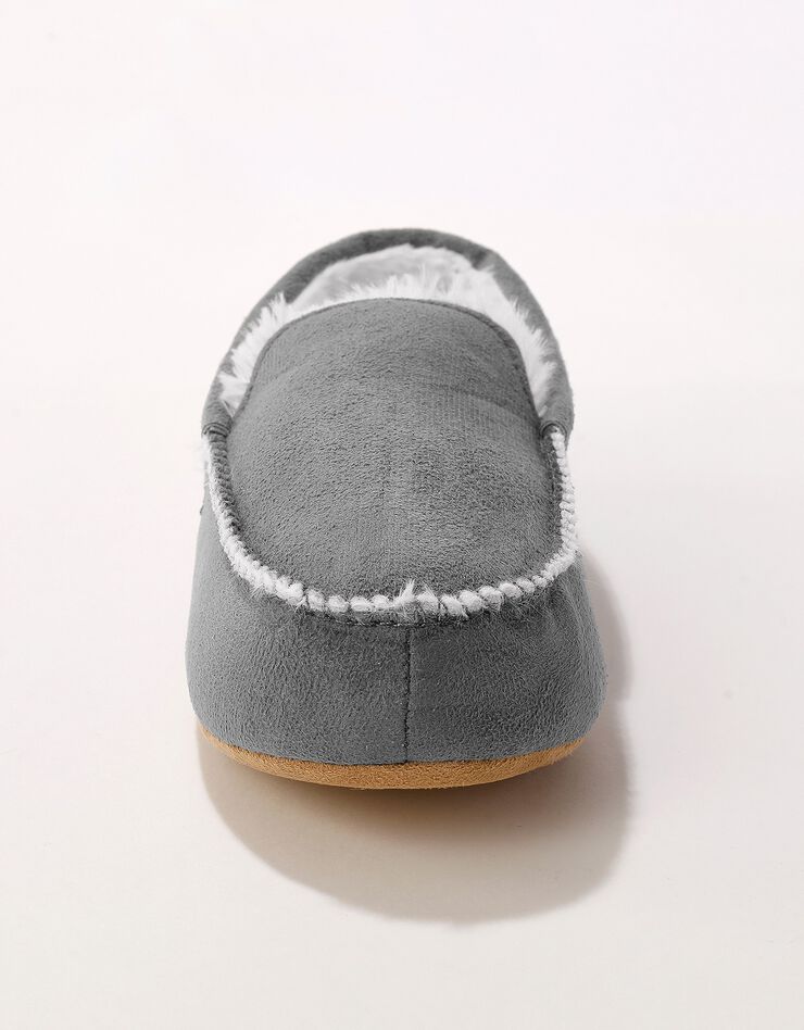 Pantoufles fourrées style mocassin (gris) Pantoufles fourrées style mocassin (gris)