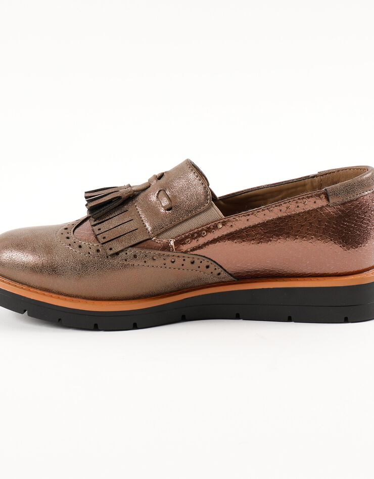 Slippers compensées à franges et pompons - marron (marron) Slippers compensées à franges et pompons - marron (marron)