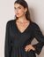 Robe évasée unie, satin (noir)