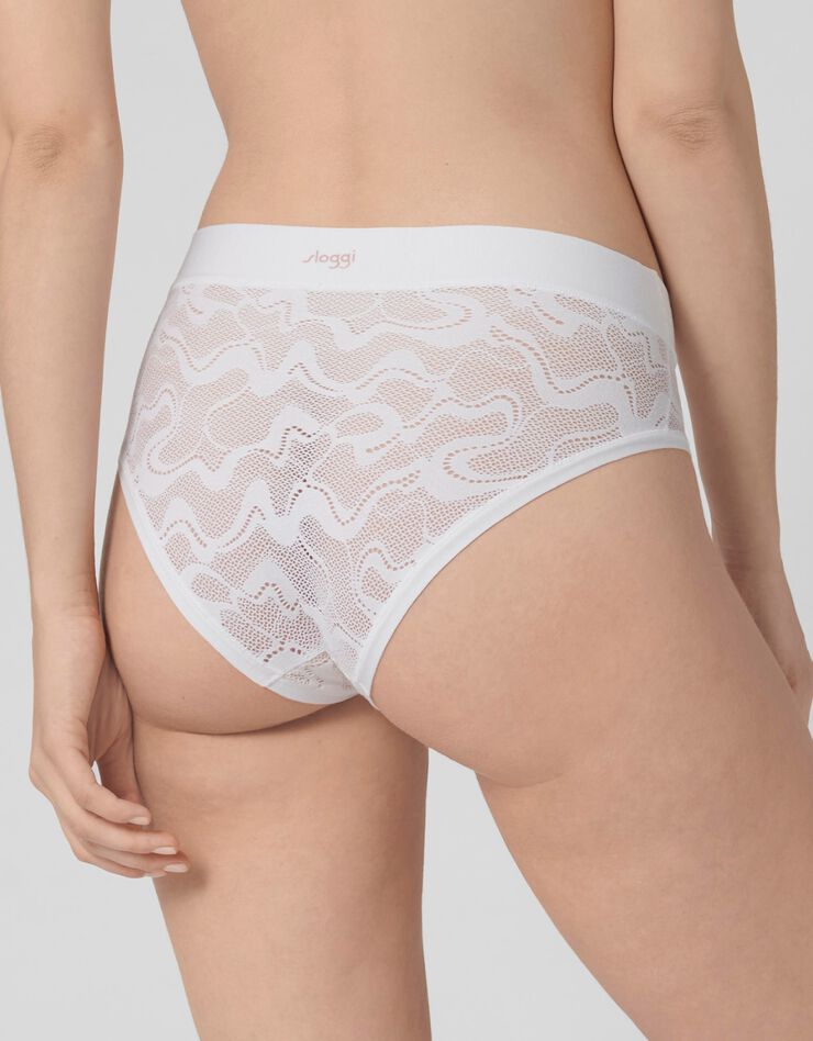 Culotte midi dentelle extensible Go Allround - Lot de 2 (blanc) Culotte midi dentelle extensible Go Allround - Lot de 2 (blanc)