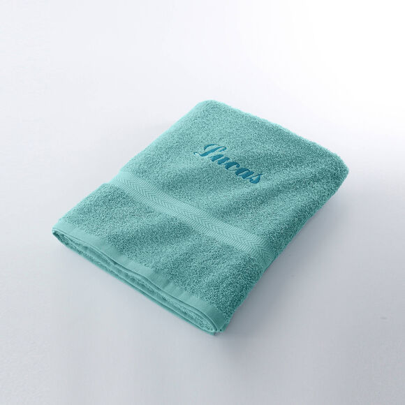 Collection serviettes de bain personnalisables confort moelleux (vert d'eau)