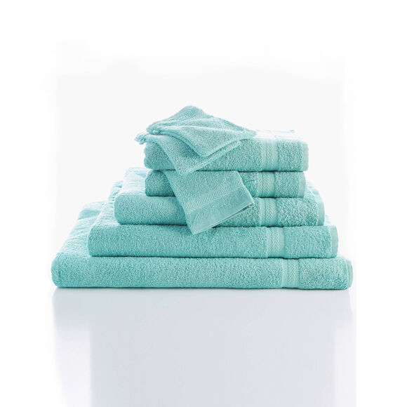 Collection serviettes de bain unies 420 g/m2 confort moelleux (vert d'eau)