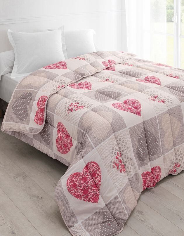 Couette coton imprimé Lovely 200g/m2 (rouge)