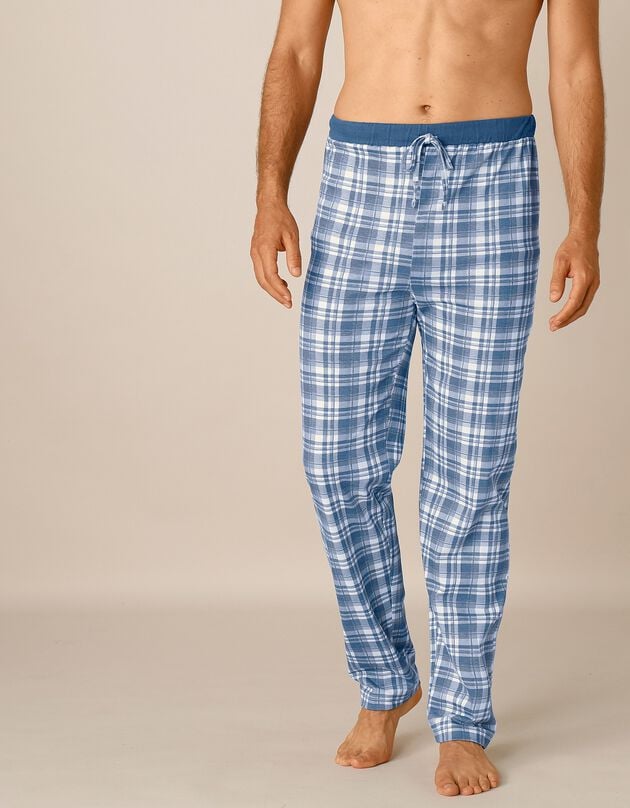 Pantalon pyjama bas droits - lot de 2 (carreaux bleu / carreaux gris)