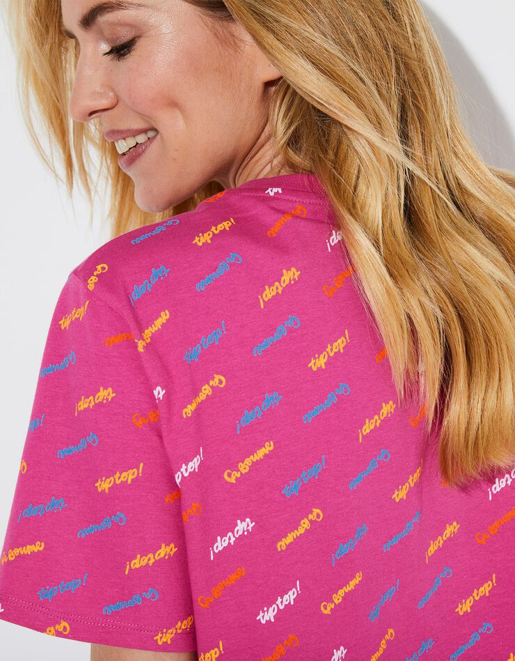Tee-shirt imprimé femme collection Lulu la nantaise (fuchsia) Tee-shirt imprimé femme collection Lulu la nantaise (fuchsia)