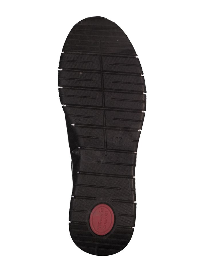 Sneakers dessus cuir - largeur confort (noir)