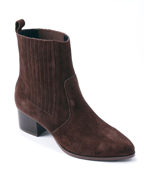 Boots western, cuir (chocolat)