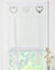 Store broderies motifs coeurs finition passe-tringle (blanc / blanc)