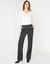 Pantalon &eacute;l&eacute;gant droit, ray&eacute; (noir / blanc)