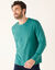 T-shirt col rond manches longues - lot de 3 (aqua + vert + beige chiné)