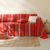 Plaid jet&eacute; multicolore coton tissage artisanal (terracotta)