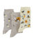 Chaussettes fantaisie à motifs abeilles - lot de 3 (beige / jaune)