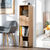 Meuble de rangement STAVRA – 4 cases, 2 portes (naturel)