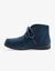 Bottines à lacet en croûte de cuir (marine)