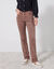 Pantalon droit, velours côtelé (taupe)