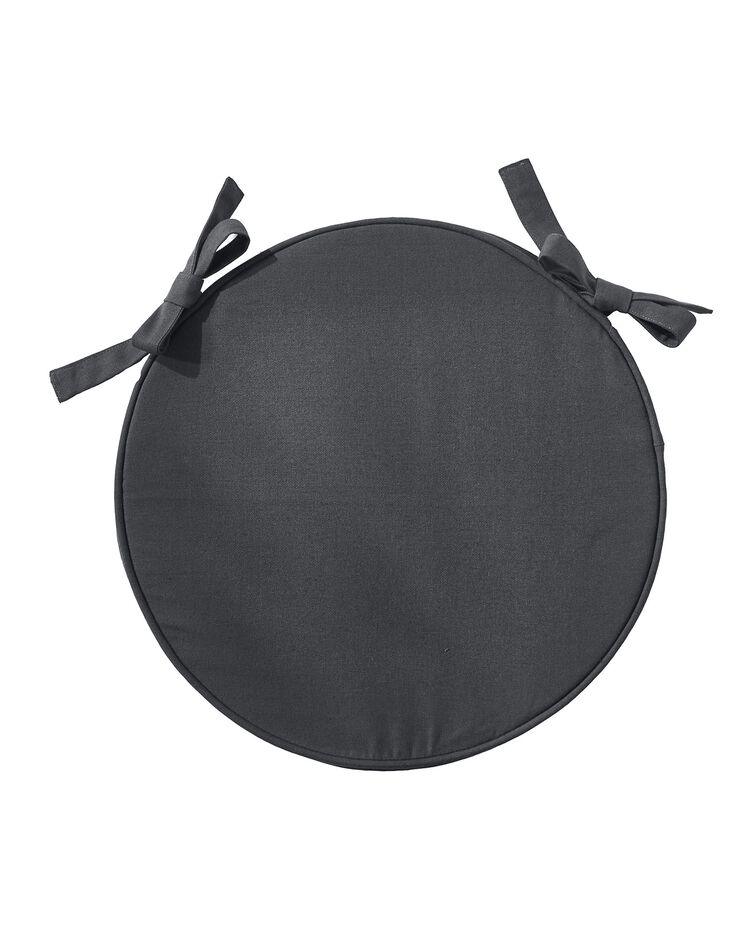 Coussin d'assise uni rond bachette (gris anthracite)