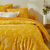 Linge de lit Alessia en coton imprimé fleuri (jaune)