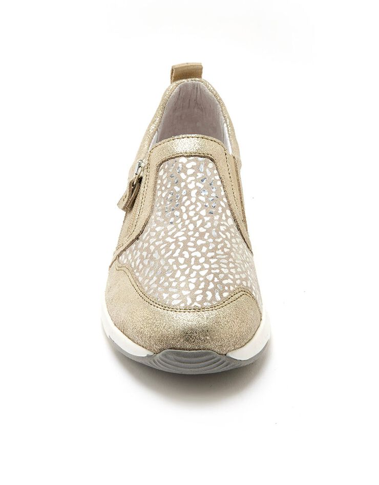 Sans-gêne zippées ultra flexibles en cuir (beige) Sans-gêne zippées ultra flexibles en cuir (beige)