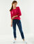 Pull col rond uni, manches longues (rose fuchsia)