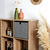 Cube de rangement pliable, tissage fantaisie (noir)
