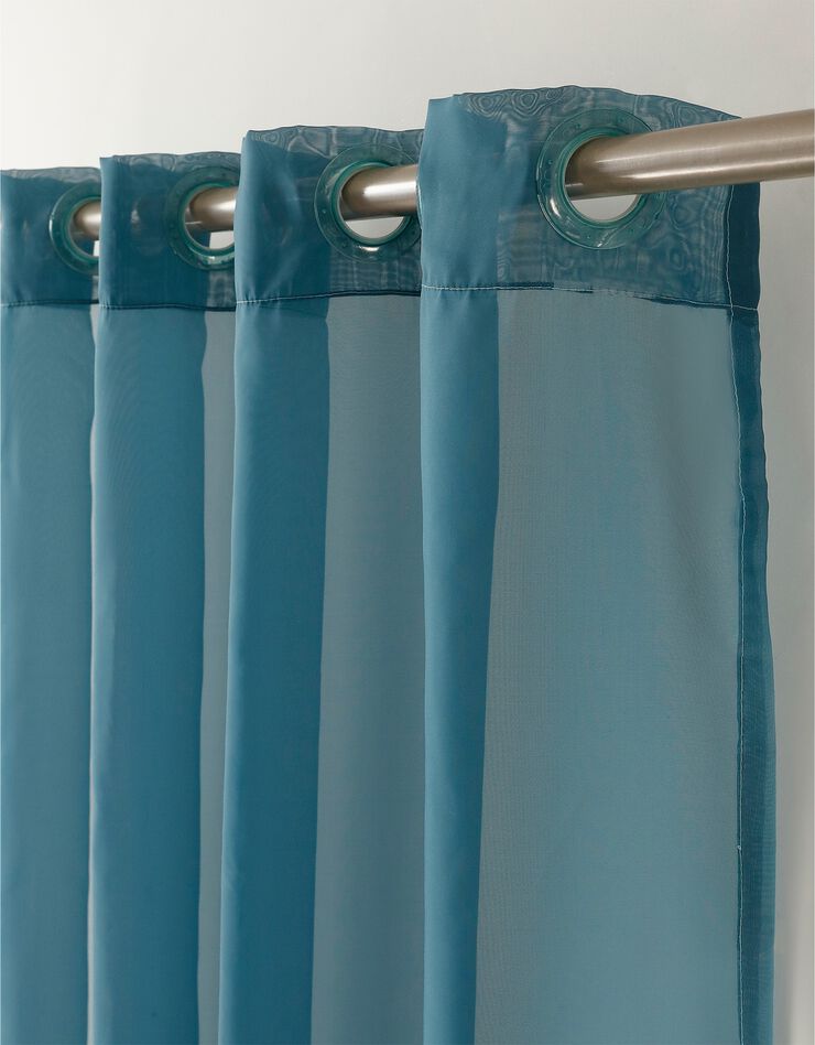 Panneau voile uni finition œillets (bleu canard)
