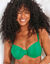Soutien-gorge de bain drapé uni Solaro, avec armatures (vert)
