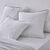 Linge de lit imprim&eacute; carreaux, en flanelle pur coton (blanc)