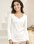 T-shirt chaleur manches longues col en dentelle - lot de 2 (ivoire)