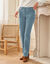 Pantalon droit, velours côtelé (gris bleuté)