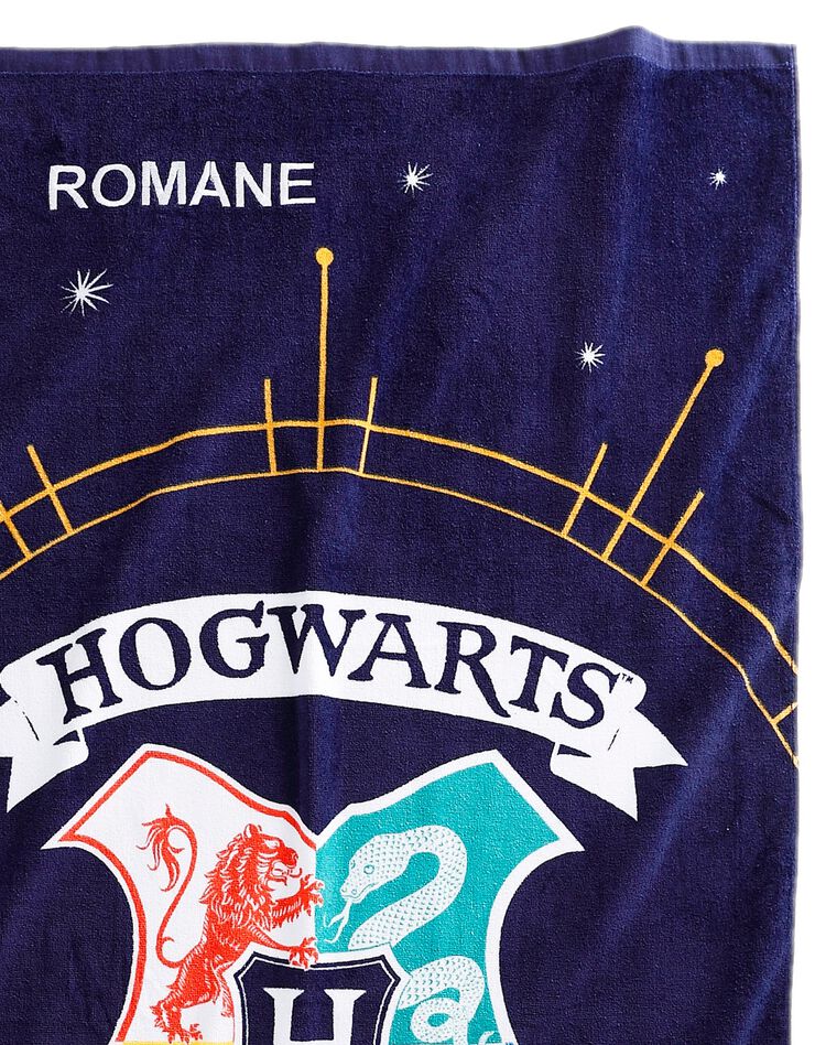 Drap de plage Harry Potter® personnalisé éponge velours coton - 360g/m2 (bleu)