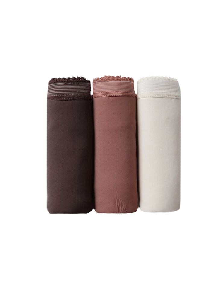 Culotte invisible forme hipster en microfibre - lot de 3 (nude) Culotte invisible forme hipster en microfibre - lot de 3 (nude)