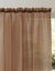Panneau voile uni finition galon fronceur (taupe)