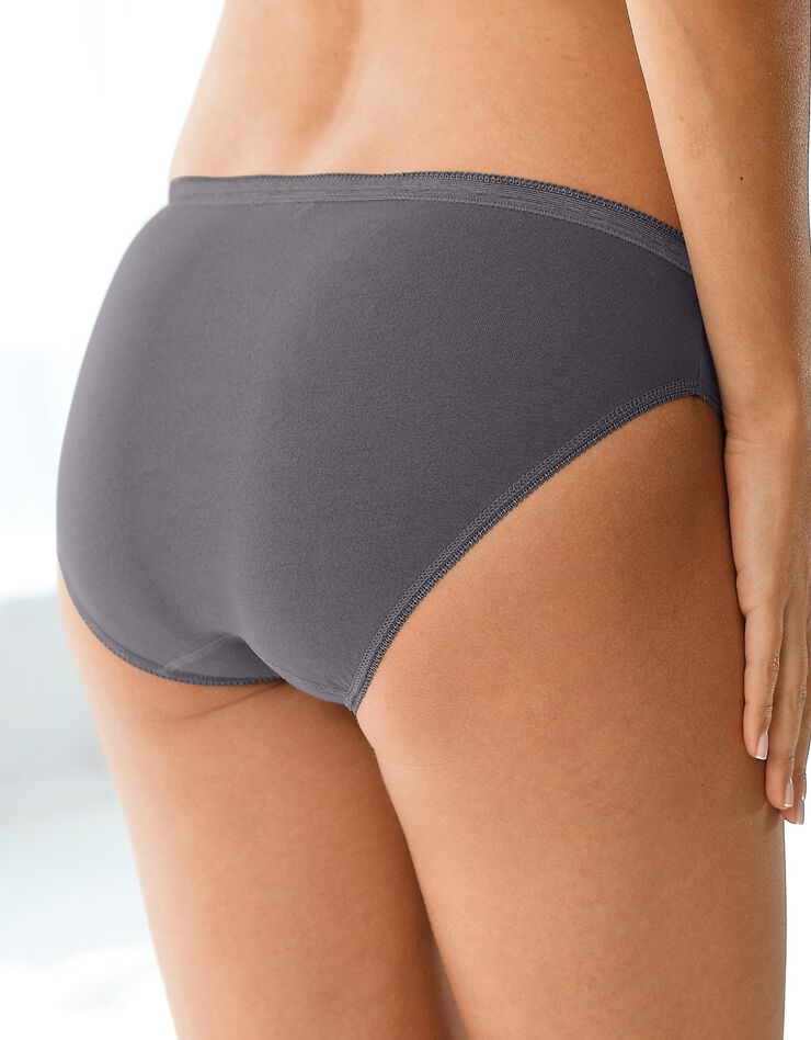 Culotte midi basique - lot de 3 (anthracite + ocre + fuchsia) Culotte midi basique - lot de 3 (anthracite + ocre + fuchsia)