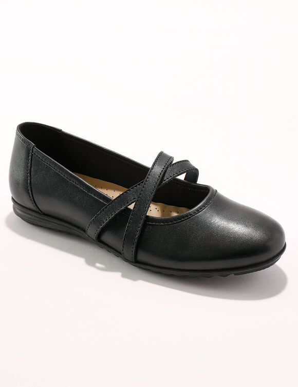   Ballerine cuir style babies (noir)