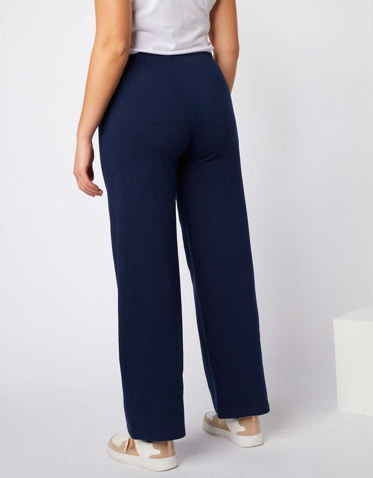 Pantalon large maille stretch (marine) Pantalon large maille stretch (marine)