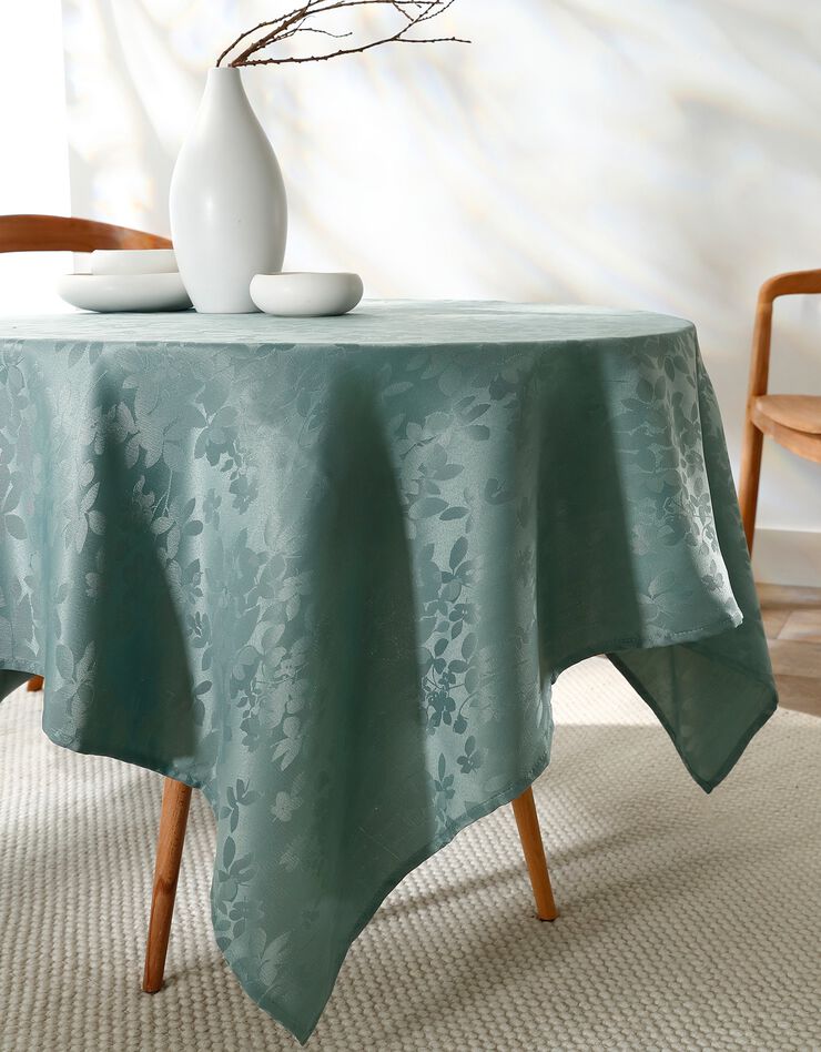 Nappe damassée feuillages Colombine® (eucalyptus)