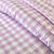 Linge de lit Lou imprim&eacute; carreaux - coton (parme)