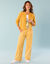 Gilet paletot maille fantaisie,  Spécial Petites (jaune)