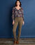 Pantalon droit gainant - petite stature entrej. 75 cm (vert olive)