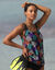 Haut de tankini imprimé Malaya (noir / multicolore)