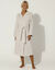 Peignoir mixte adulte col kimono éponge bouclette  (sable)