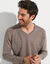 Pull col V 80% laine (taupe clair)