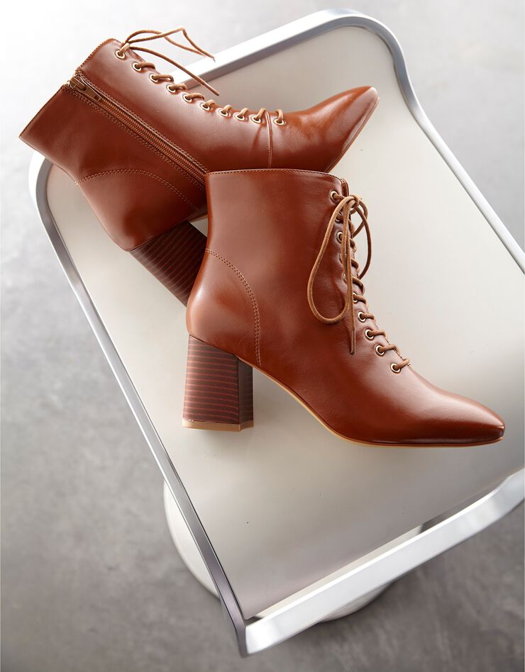 Bottines lacées à talon - caramel (caramel) Bottines lacées à talon - caramel (caramel)