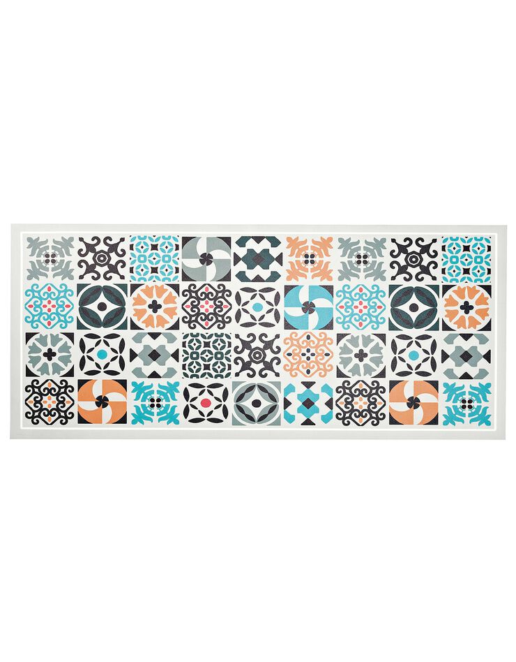 Tapis vinyle effet carreaux ciment couleur (multicolore) Tapis vinyle effet carreaux ciment couleur (multicolore)