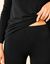 Legging base dentelle, taille élastiquée (noir)