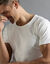 T-shirt sous-vêtement homme col rond manches courtes chaleur douce - lot de 2 (blanc)