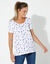 T-shirt imprimé "lettres" (blanc / bleu)