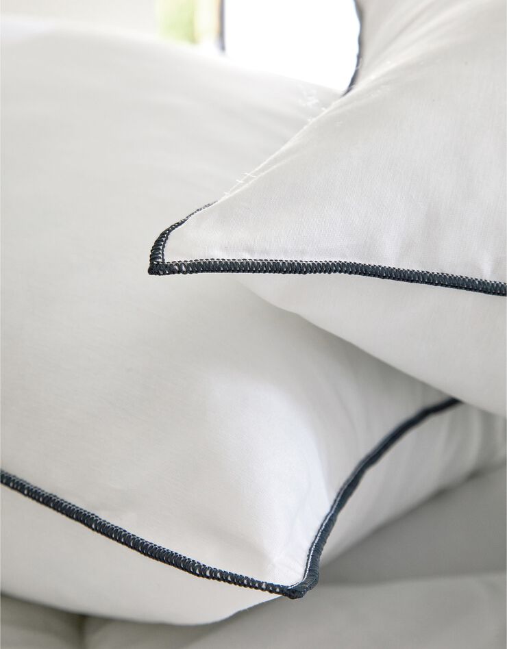 EDONA Oreiller confort soutien ferme fabriqué en France, collection "Intemporelle" (blanc)