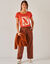 Pantalon coupe large, Spécial Petites (caramel)